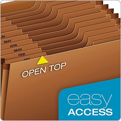 Globe-Weis PFXR217MHD /Pendaflex Heavy-Duty Expanding File,Open Top,12 Pockets,Monthly Index,Letter Size,Brown (R217MHD),(Pack of 5) - Image 6