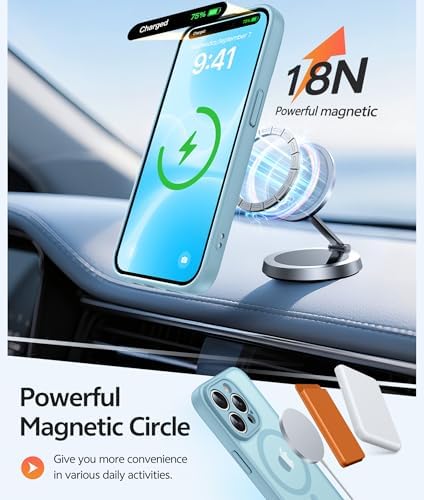 FNTCASE for iPhone 14 Pro Max Case, Fit for Magsafe, Glass Screen Protector - Image 3