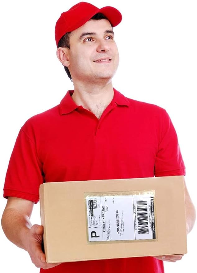 SJPACK 6" x 9" Packing List Envelopes, 500 Packs Clear Self Adhesive Shipping - Image 3