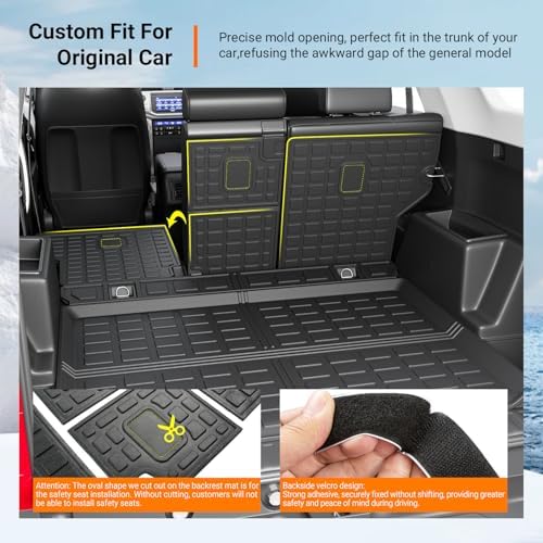 powoq Floor Mats Cargo Mat Compatible with 2013-2024 Toyota 4Runner - Image 2