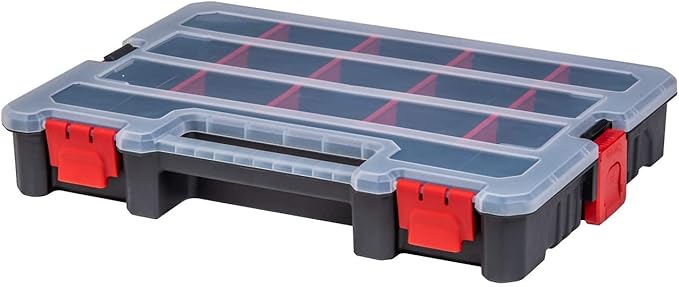 2-Pack Small Parts Organizer Box – Stackable Hardware Storage Organizer Case - Image 9