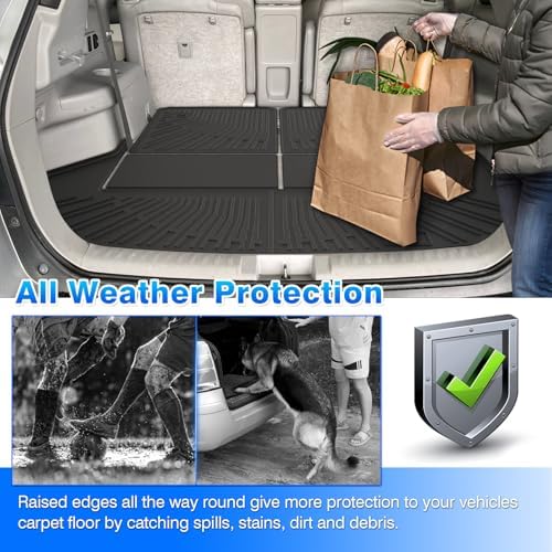 Cartist Floor Mats & Cargo Liner Fit for Toyota Highlander (Non-Hybird) 2008-2013 Accessories All Weather Cargo Liners Carpet Protection - Image 6