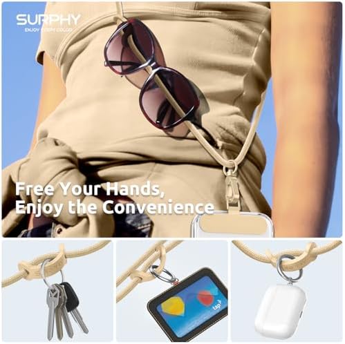 SURPHY Phone Lanyard Crossbody, Phone Strap Crossbody with 2 Tether Tabs - Image 3