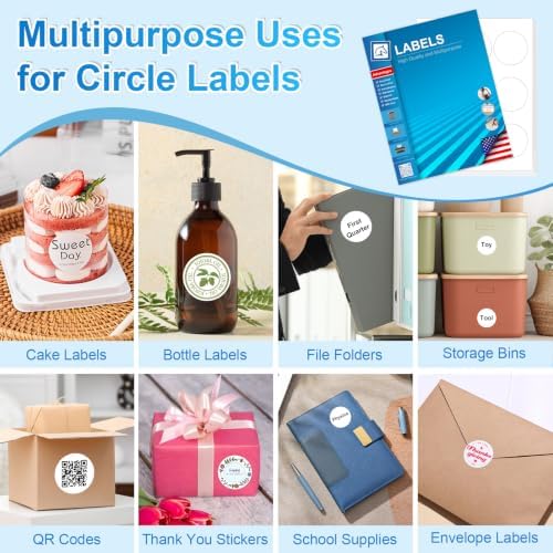 2.5" Round Labels, Printable for Laser & Inkjet, 90 Labels - Image 4