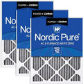 Nordic Pure 18x20x1 Pleated MERV 12 Plus Carbon Air Filters 3 Pack by NordicPure