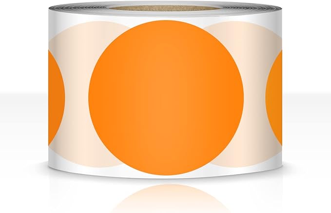 500 PCS Dot Sticker Tape 2" Inch Round Color Coding Labels Removable Writable by EVQ