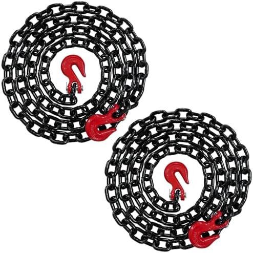 2PK - Falcon Cargo 1/2" X 15' Grade 80 Transport Binder Chain - 12,000 LBS WLL - Clevis Grab Hook, Tie-Down, Towing by Falcon+Cargo