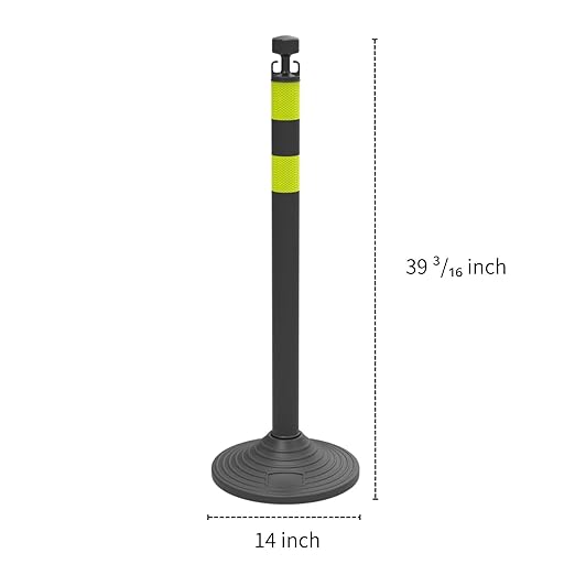 6 Pack Traffic Delineator Post Cones - Image 2