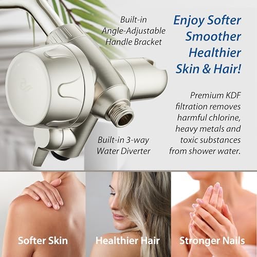 AquaCare Combo Shower Head Water Filter with Built-in 3-way Water Diverter - Image 5