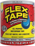 Flex Tape Strong Rubberized Waterproof Tape, Clear, 4 in x 5 ft, 1-Pack by Flex+Tape