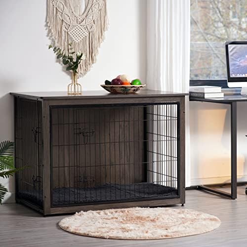 DWANTON 43.3" XXL Dog Crate Furniture with Cushion, Large Dog Kennel Indoor - Image 7