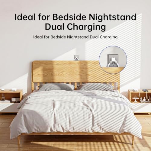 Split Extension Cord 12FT(6FT Per Side) - Single 4 AC & 4 USB Ports - Image 3