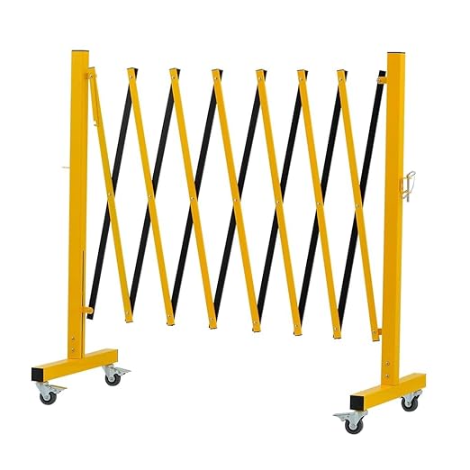GYMTIME Expandable Metal Barricade, Portable Safety Traffic Barrier by GYMTIME