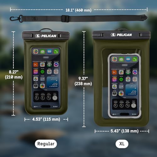 Pelican 2 Pack Marine Waterproof Phone Pouch (Regular) - Olive Green - Image 6