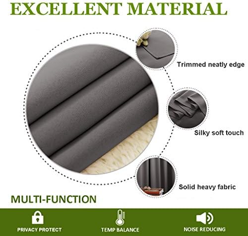 NICETOWN Gray Room Divider Curtain for Patio 100" Wide x 84" Long 1 Panel - Image 4