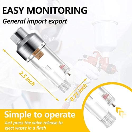 Airbrush Moisture Trap, 1/8" BSP In-Line Filter, Oil Water Separator - Image 5