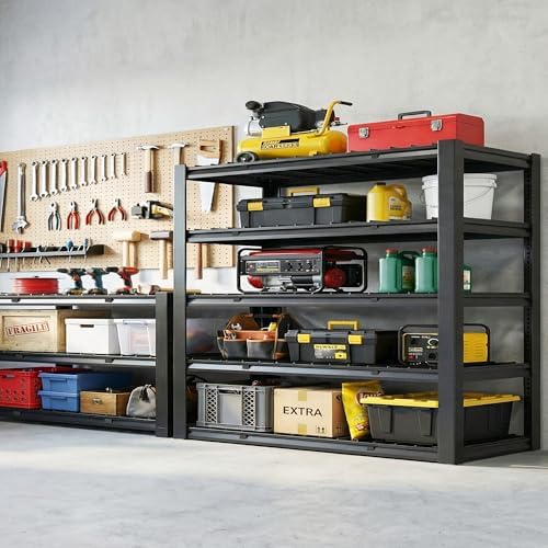 Romorgniz 60" W Garage Shelving, Storage Shelves,5 Tier Adjustable Metal Shelving,Metal Storage Shelves 600LBS Per Shelf (3000LBS Total) for Garage,Basement,Warehouse, Workshop,24" D x 72.02" H - Image 2