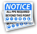 PPE Required Safety Sign – 7" x 10" – 2 Pack | Personal Protective Equipment Sign | Mandatory PPE Safety Sign for Workplace Compliance by wrapco