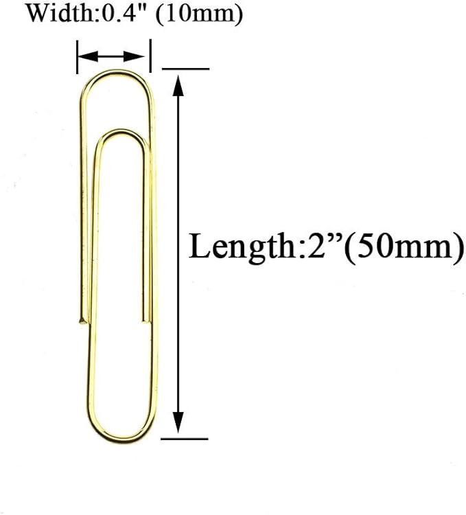 HAHIYO Paper Clips Large Sturdy 2 inches Length 70 Pack Paperclips Heavy Duty - Image 2