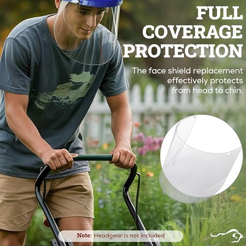 SAFE HANDLER Replacement Face Shields – Clear Polycarbonate Visor, 5 Pack - Image 6