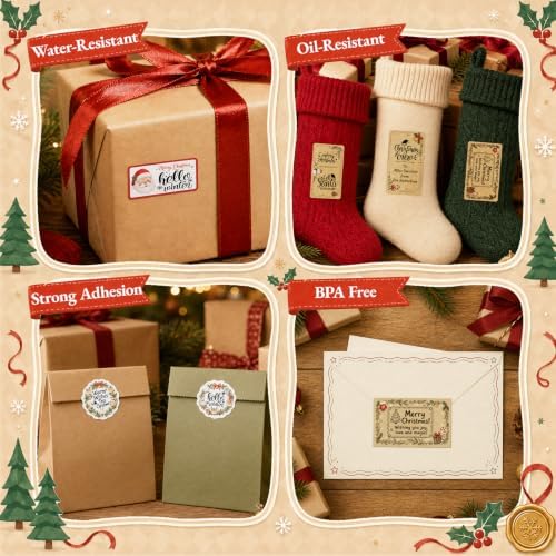 NIIMBOT 3 Rolls Christmas Thermal Label Paper for B1/B21/B2/PRO Label Maker - Image 6