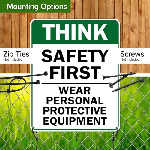 Think Safety First Wear Personal Protective Equipment Sign, 24"x30" - Image 5