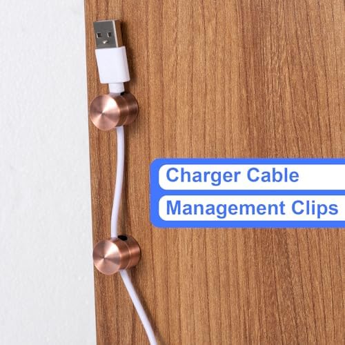 SmallCat 3 Sets Charger Holders for Cords, Metal Cord Holder -Red Bronze - Image 4