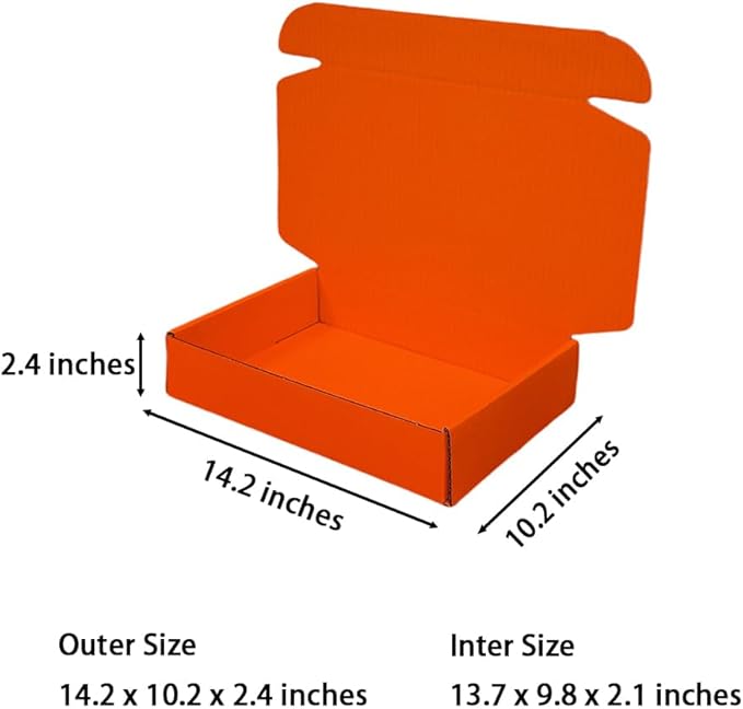 20 Pcs 14.2 x 10.2 x 2.4 inches Larger Size Shipping Boxes - Image 2