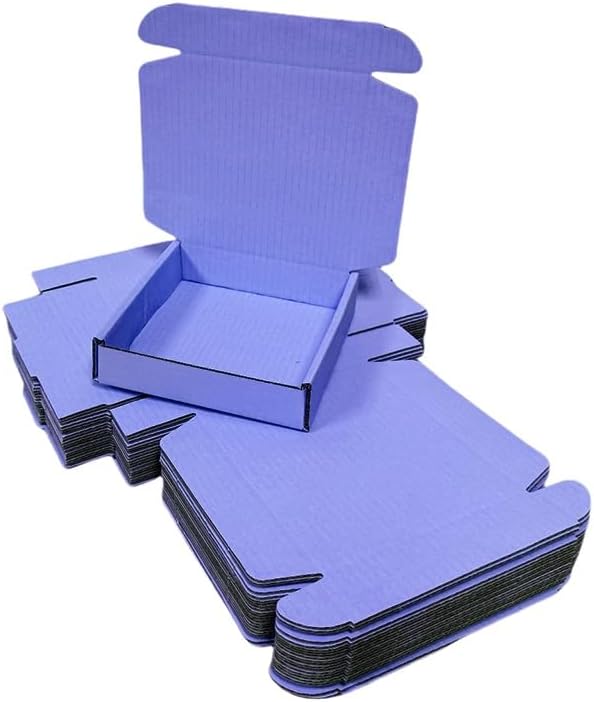 15 Pcs 5.1 x 5.1 x 1.2 inches Mini Size Shipping Boxes Corrugated Cardboard - Image 3