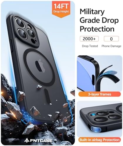 FNTCASE for iPhone 13 Pro Max Case, Fit for Magsafe, Full Camera Protection - Image 5
