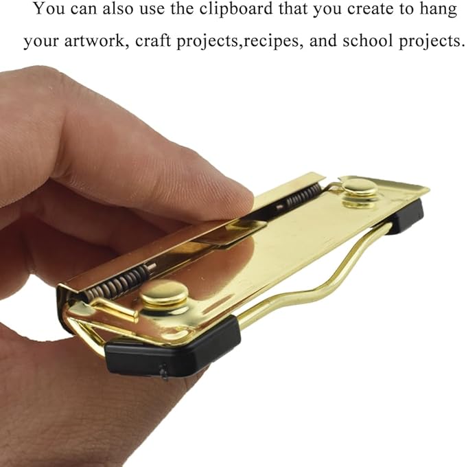 HAHIYO 3.94 Inches Gold Metal Mountable Clipboard Clips - Image 5