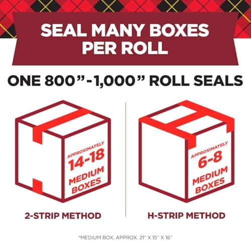 Scotch Ultra Clear Packaging Tape, 2 Rolls Clear Packing Tape with Handheld Dispensers, 1.88 in x 800 in (22.2 yd), Transparent Box Sealing Tape for Shipping, Moving, Mailing and Storage Boxes - Image 3