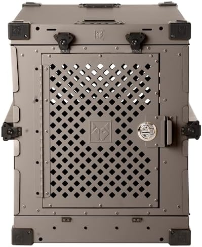 Impact Collapsible Dog Crate - Heavy Duty Travel Aluminum Kennel, Gray 34" by ImpactDogCrates