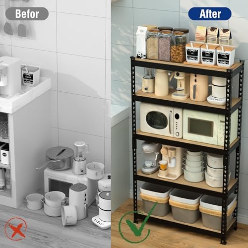 WORKPRO Shelving with MDF Board, 27-2/5"W x 11-7/10"D x 60" H, 1650LBS Load - Image 6