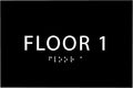 6" X4" Floor 1 Sign by ADACentralSigns