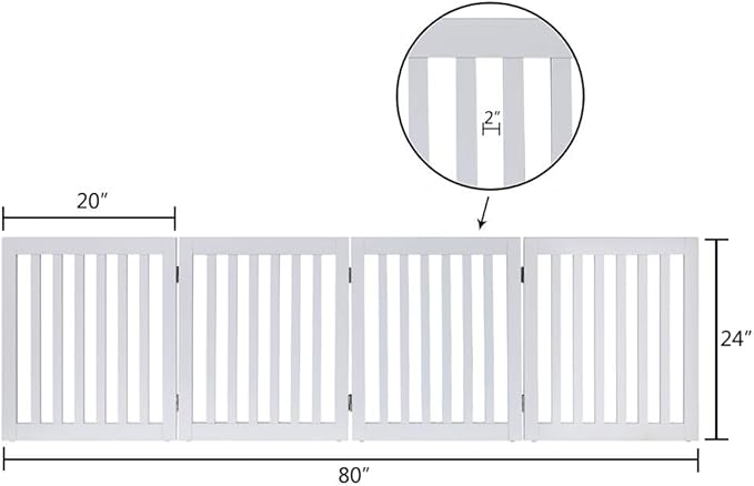 unipaws 24”H Free Standing Pet Gate - Image 4