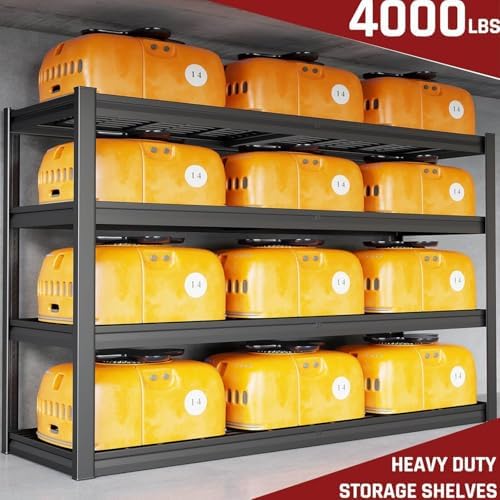 67" W Garage Shelving Heavy Duty, 36" D Garage Shelves, 68" H Adjustable Storage Shelving Unit, Commercial Metal Shelves for Warehouse, Basement, Shop, 67" W x 36" D x 68" H,2 Pack - Image 4