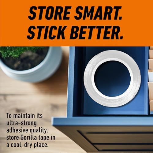GORILLA Tape Tough & Wide, White, 2.88" x 25 yd - Image 4