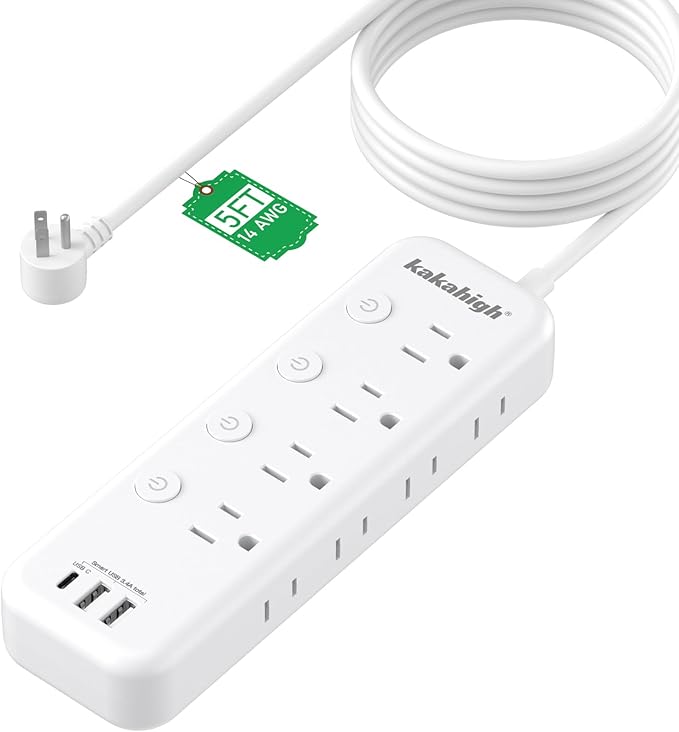 Appliance Extension Cord with Individual Switches on Off - 5 FT by YourBetterchoice