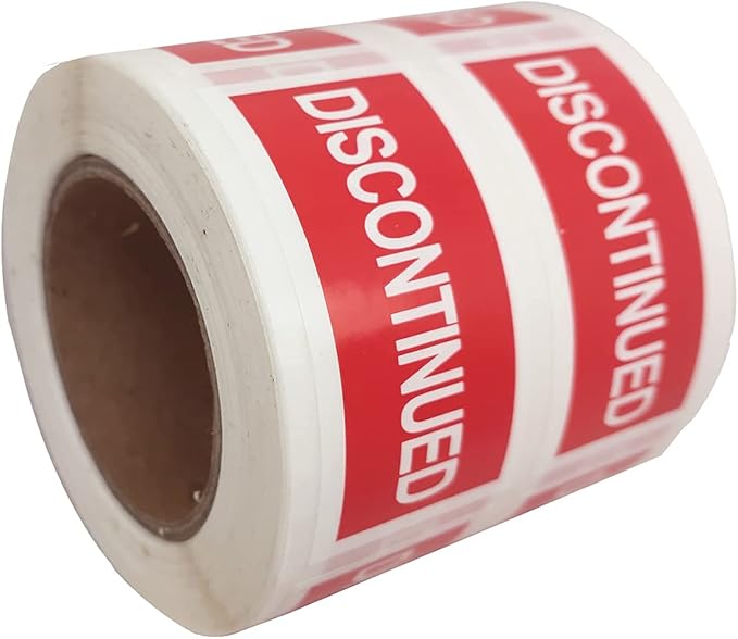 Discontinued Retail Labels, 2x1Inch Warehouse Inventory Label, 500 per Roll - Image 2