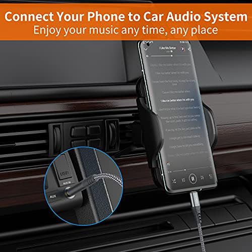 JXMOX USB C to 3.5mm Audio Aux Jack Cable (4ft), Type C to 3.5mm Headphone Car Stereo Cord Compatible with iPhone 17 16 15 Pro Max Air, Samsung Galaxy S25 S24 S23 S22 S21 Note 20, Pixel 9 8, iPad Pro - Image 4