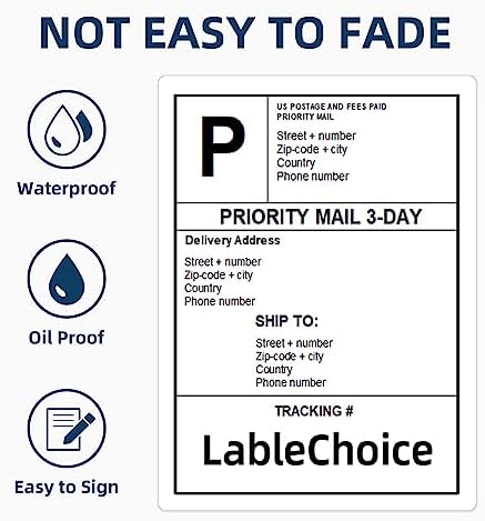 100 Sheets 400 Pcs 4"x5" 4 Up Shipping Address Labels for Laser & Inkjet Printers, Permanent Adhesive 4 per Page Shipping Labels, 4 to a Page Labels, 4 Stickers per Sheet - Image 5