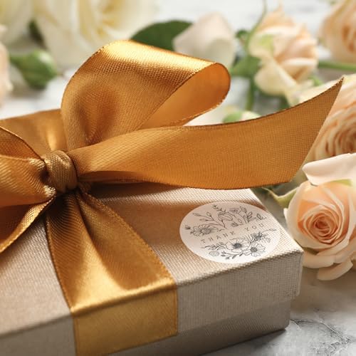 Heyfibro 500 PCS 1.5 Inch Thank You Stickers for Small Business, Baking, Gifts, Envelopes, Weddings (Line Flowers 2) - Image 4