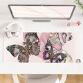QiyI PU Leather Large Mouse Pad, Office Decor, 31.5" x 11.8", Butterflies by QIYI