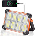 YXQUA 120W Solar Rechargeable Work Light, 144 LED 10000LM, Orange by YXQUA