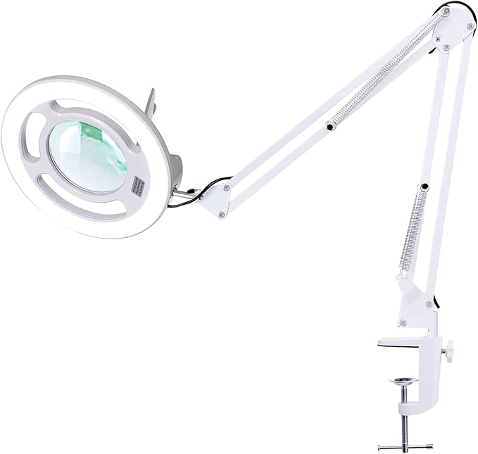 10X Magnifying Glass with Light, KIRKAS 2, 200 Lumens LED Magnifying Lamp with by KIRKAS