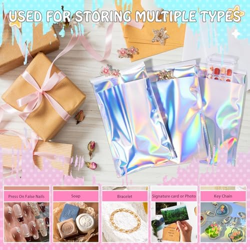 FUNFERY 5.5x7.9 in Holographic Mylar Poly Mailers Self Sealing Adhesive Bag - Image 4