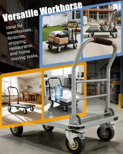 Garvee 1800LBS Platform Truck Cart, 36 "x24 Flatbed Cart - Image 6