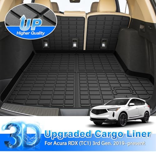 RDX Cargo mat - Trunk Mat for Acura RDX 2019-2025, All Weather Trunk Mat & Backrest Mat for RDX Accessories, Heavy Duty Rubber Mats, Car Accessories - Image 2
