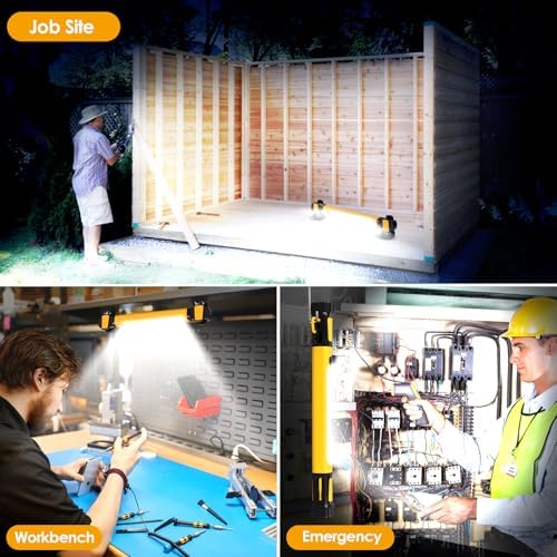 Ropelux Mechanic Work Light Bar with 2500LM 5200mAh Battery, Orange 3 Pcs - Image 6